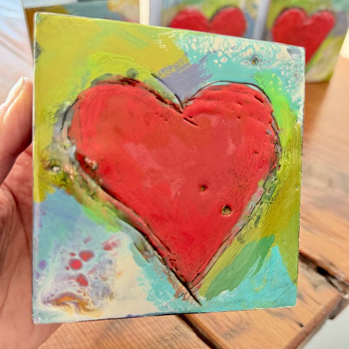 Sweet-hearts (Original Encaustic art pieces)
